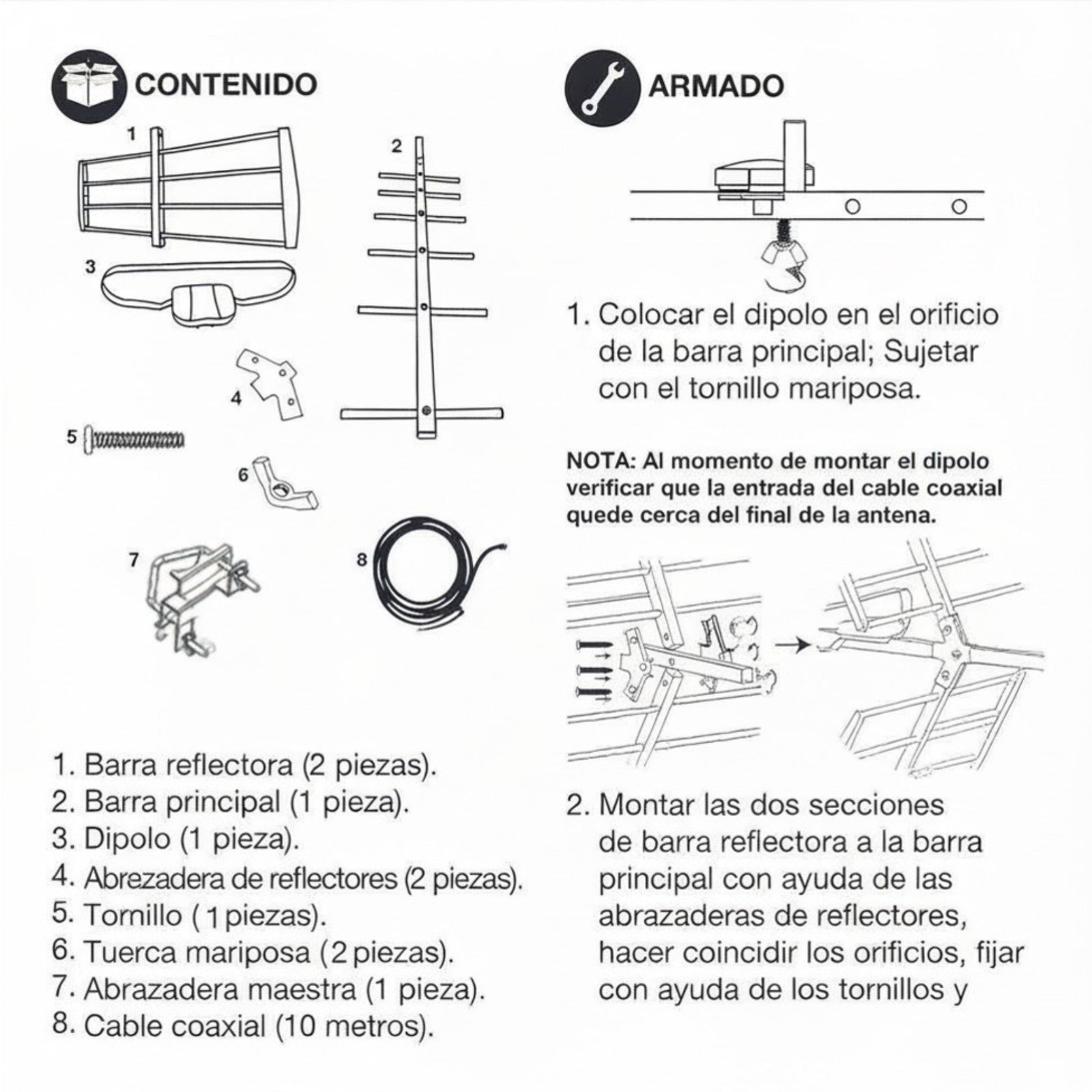 Antena Hd Exterior Link Bits Para Tv De 15 Elementos Exhd03