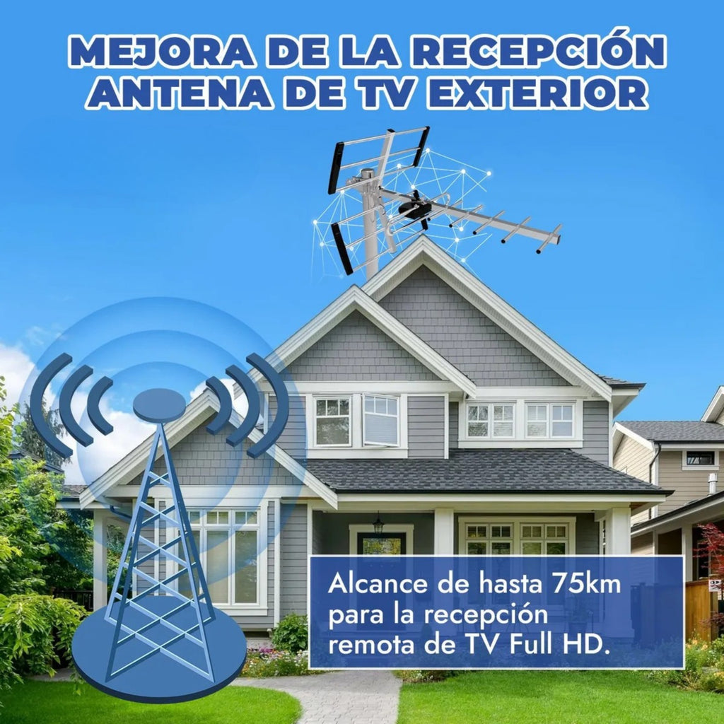 Antena Hd Exterior Link Bits Para Tv De 15 Elementos Exhd03