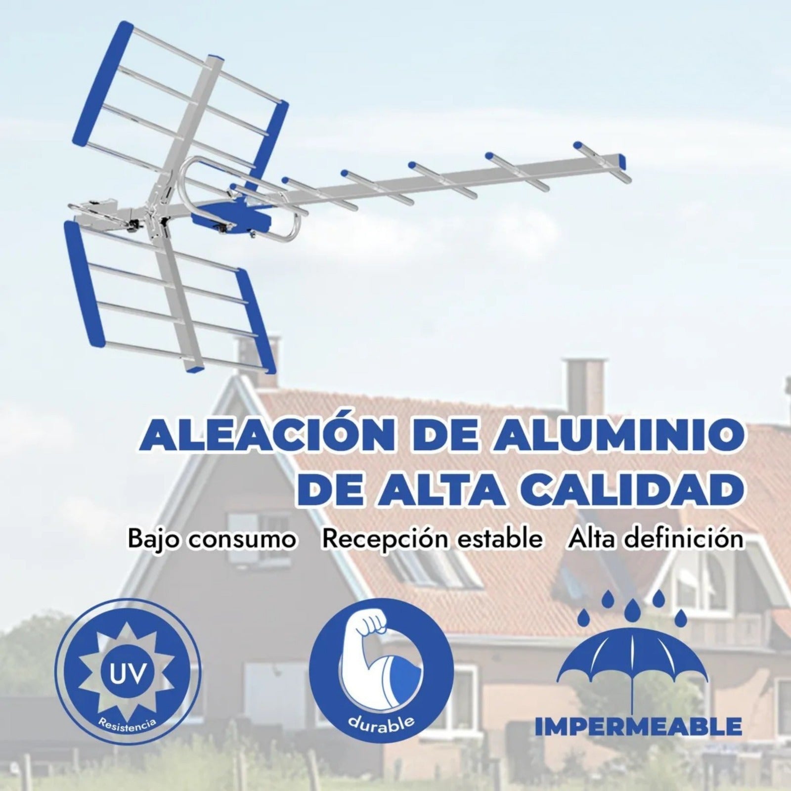 Antena Hd Exterior Link Bits Para Tv De 15 Elementos Exhd03