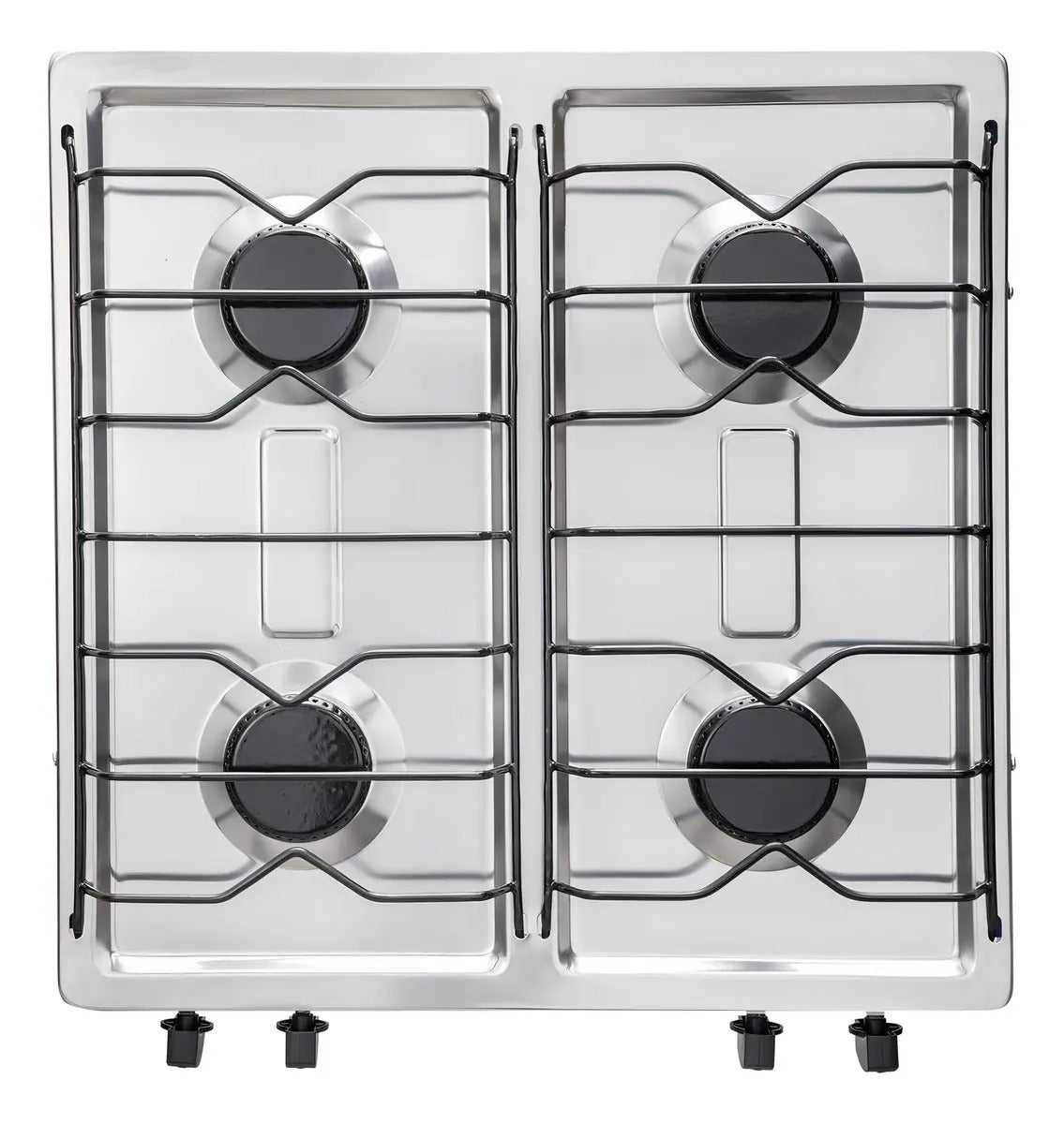 Estufa a Gas L.P. De 4 Quemadores Cuerpo y Cubierta de Acero Inoxidable, 313