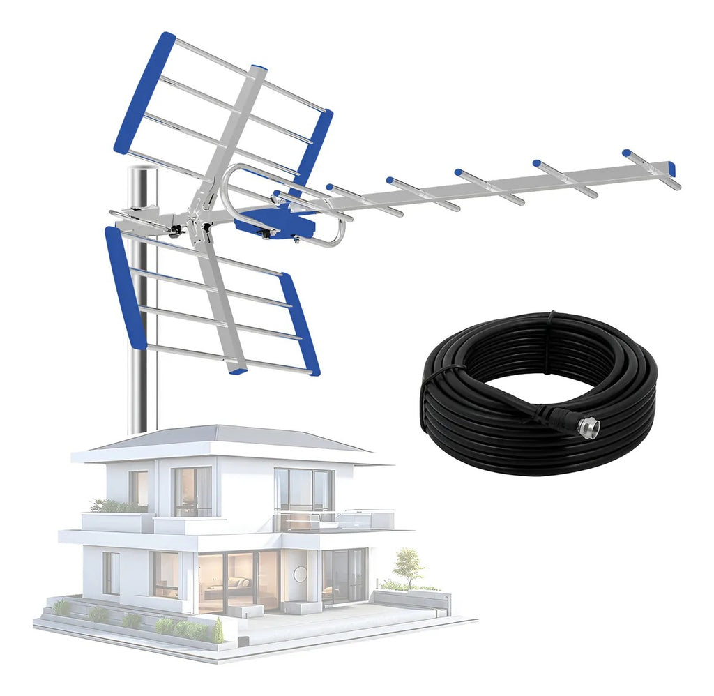 Antena Hd Exterior Link Bits Para Tv De 15 Elementos Exhd03