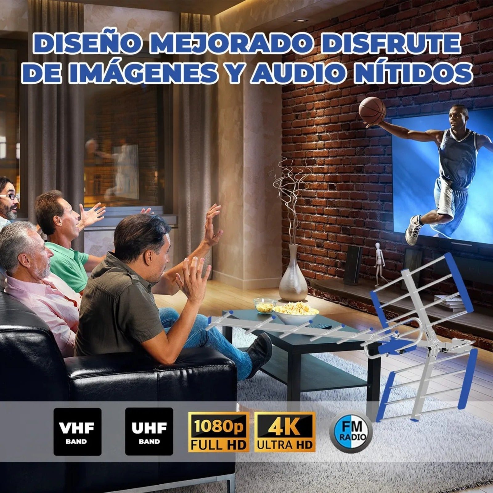 Antena Hd Exterior Link Bits Para Tv De 15 Elementos Exhd03